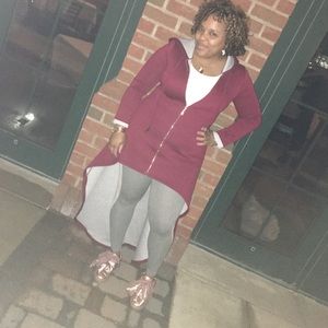 Stylish Long Hooded Scuba Coat